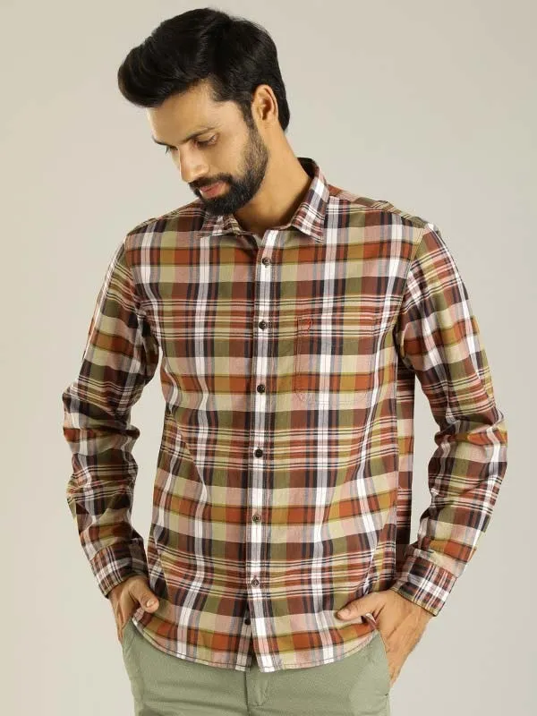 Men Checked Full Sleeve Cotton Shirt