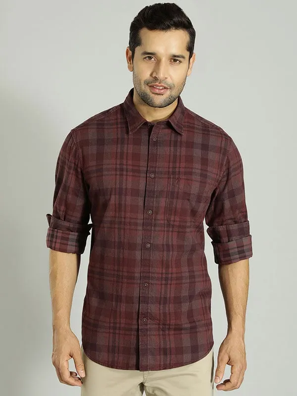 Men Checked Full Sleeve Cotton Shirt