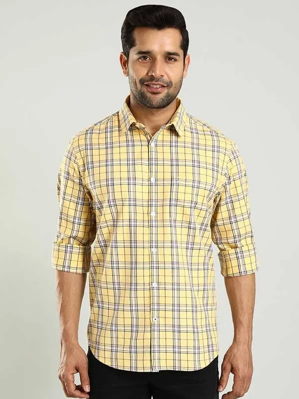 Men Checked Full Sleeve Cotton Shirt