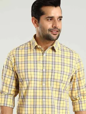 Men Checked Full Sleeve Cotton Shirt