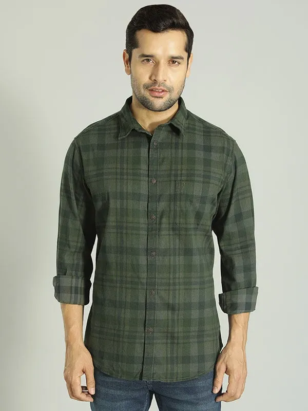 Men Checked Full Sleeve Cotton Shirt