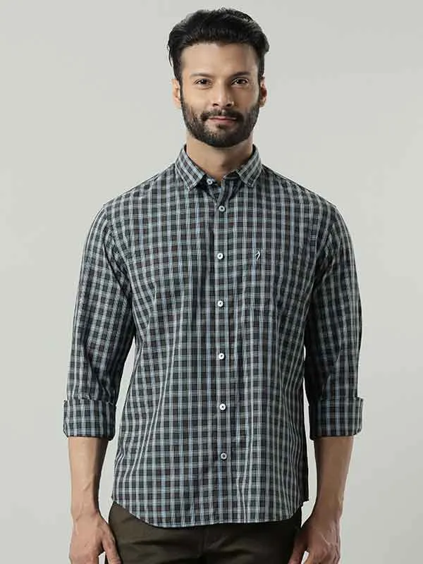 Men Checked Full Sleeve Cotton Stretch Shirt