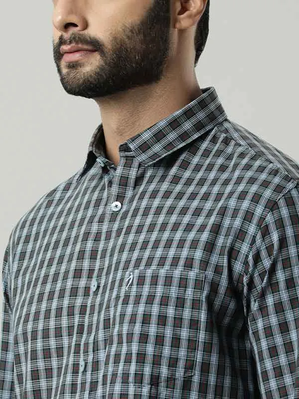 Men Checked Full Sleeve Cotton Stretch Shirt