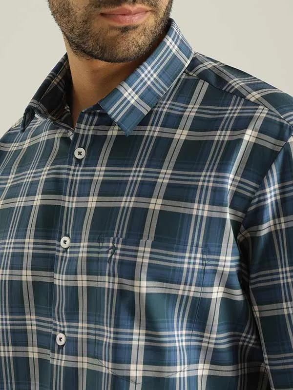 Men Checked Half Sleeve Cotton Shirt