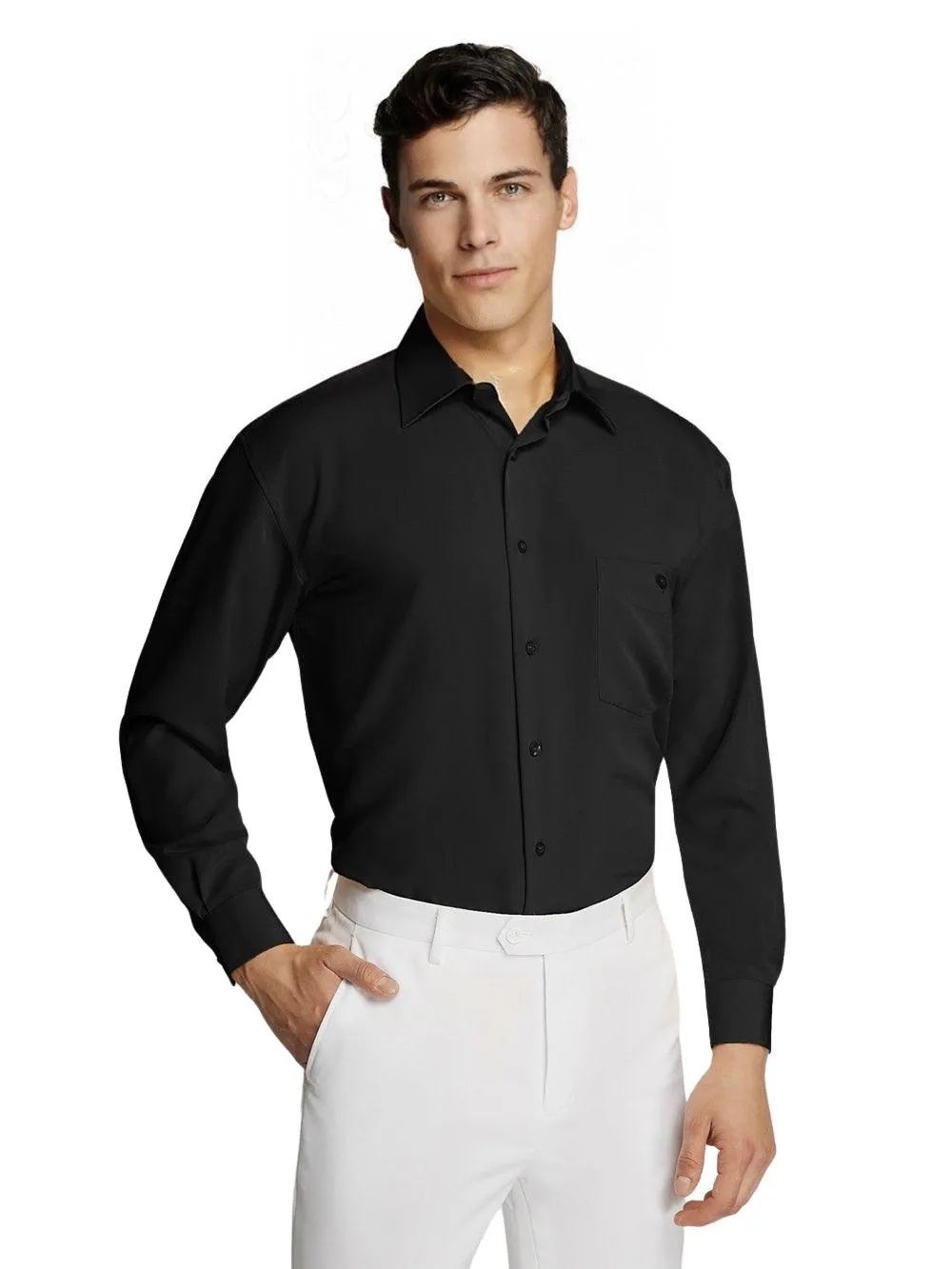 Men’s Black Microfiber Coloured Shirt