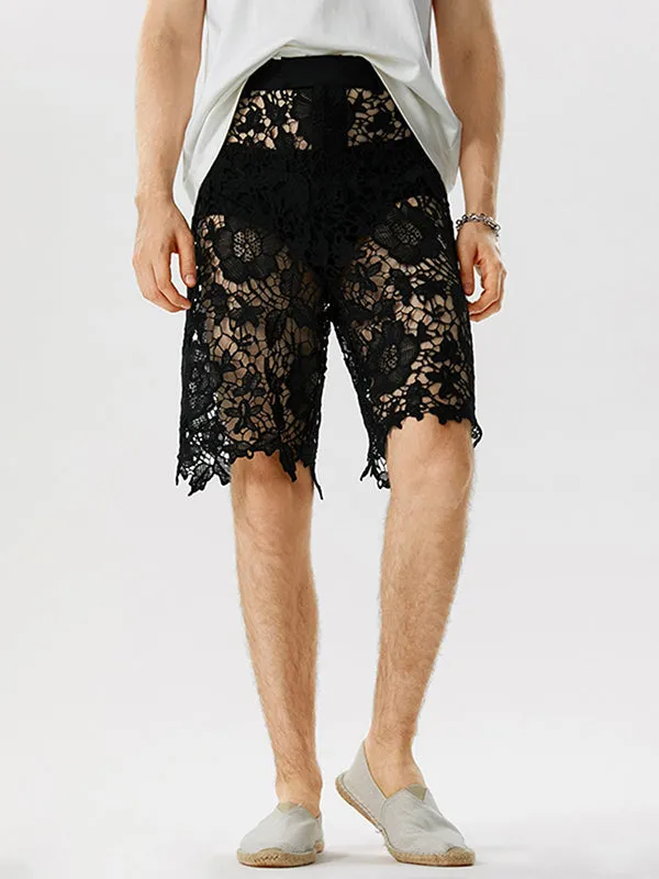 Mens Flora Lace See Through Shorts SKUK13164