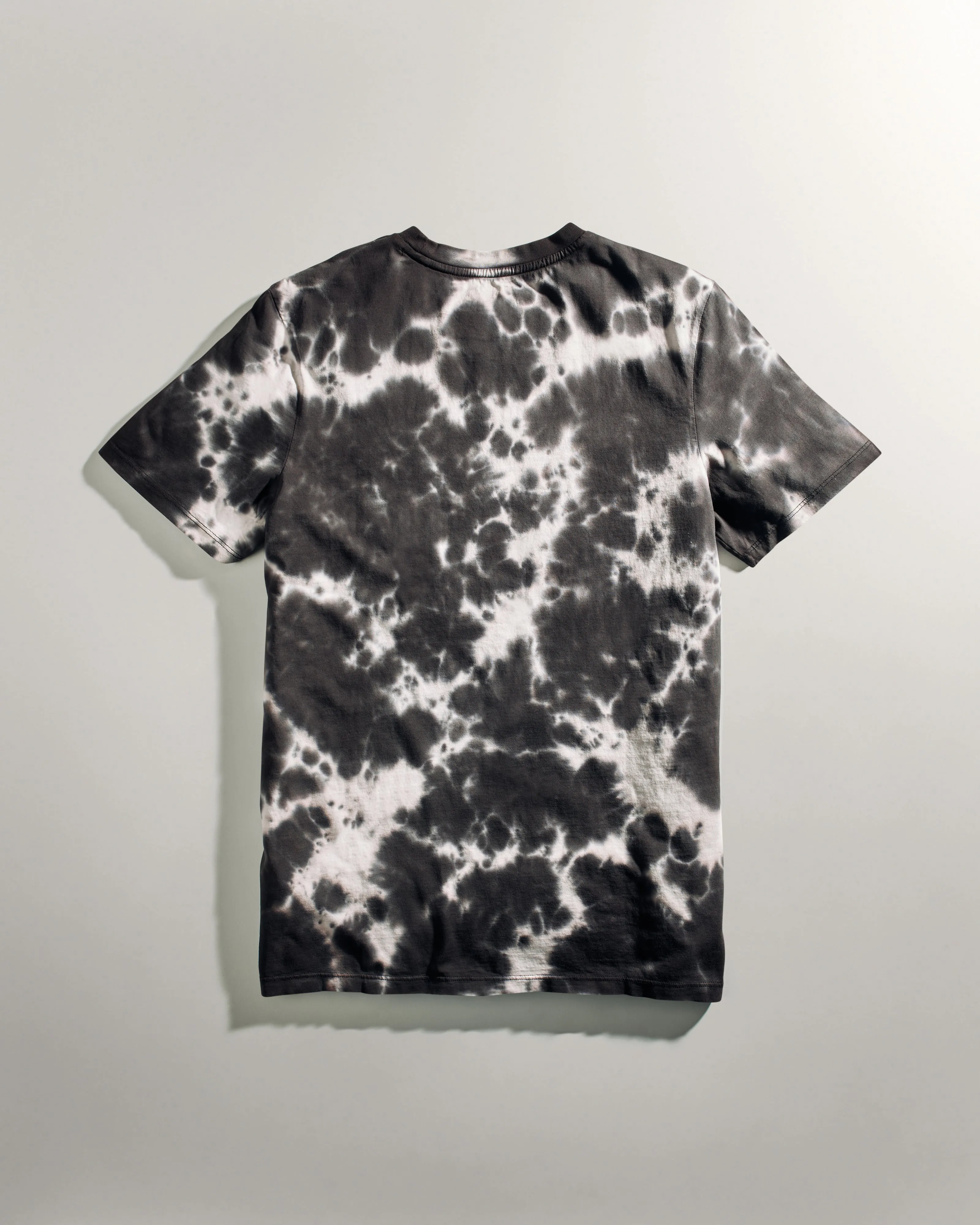 Mens Tie Dye Tee Grey/Volt Green