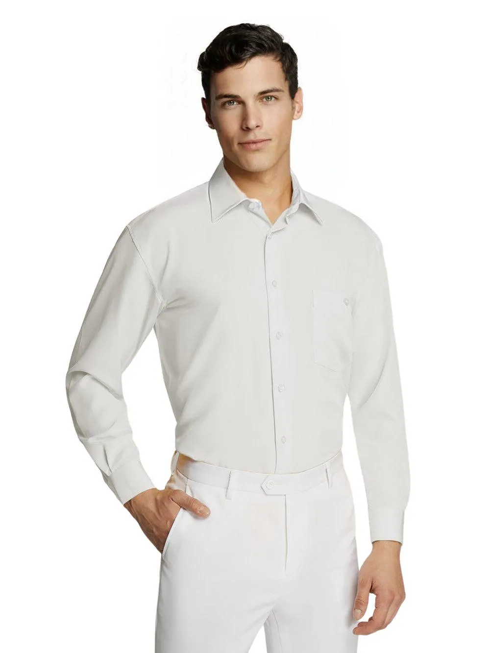 Men’s White Microfiber Coloured Shirt