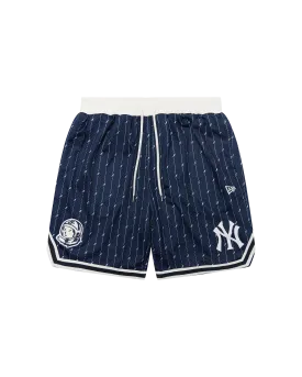 NEW YORK YANKEES PINSTRIPE MESH SHORT - NAVY