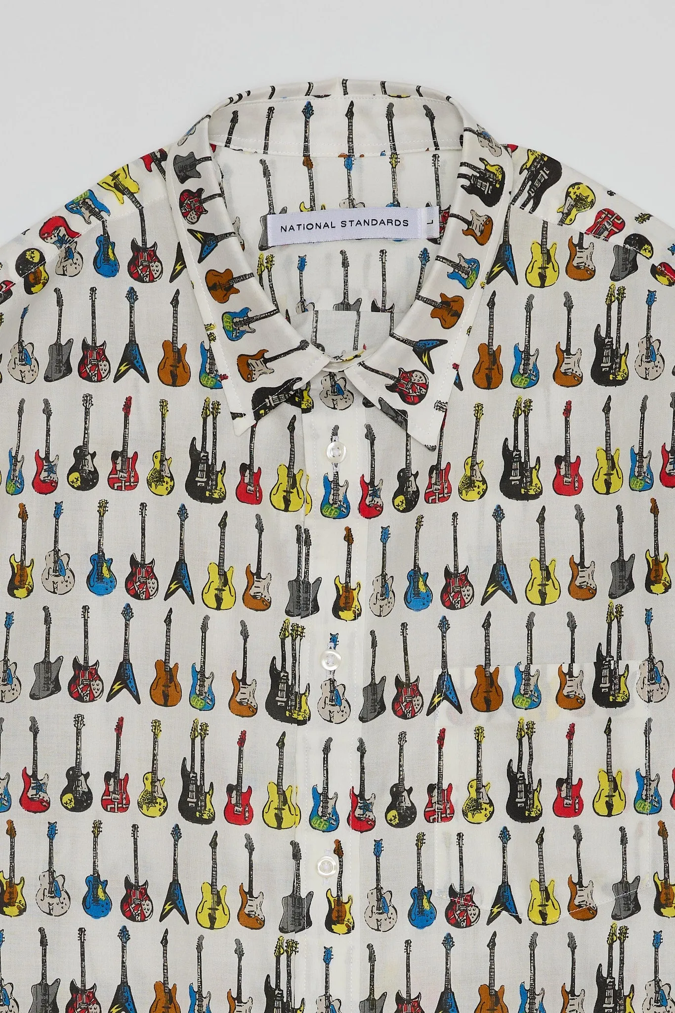 NS1145-202 Japanese Guitar Print in White