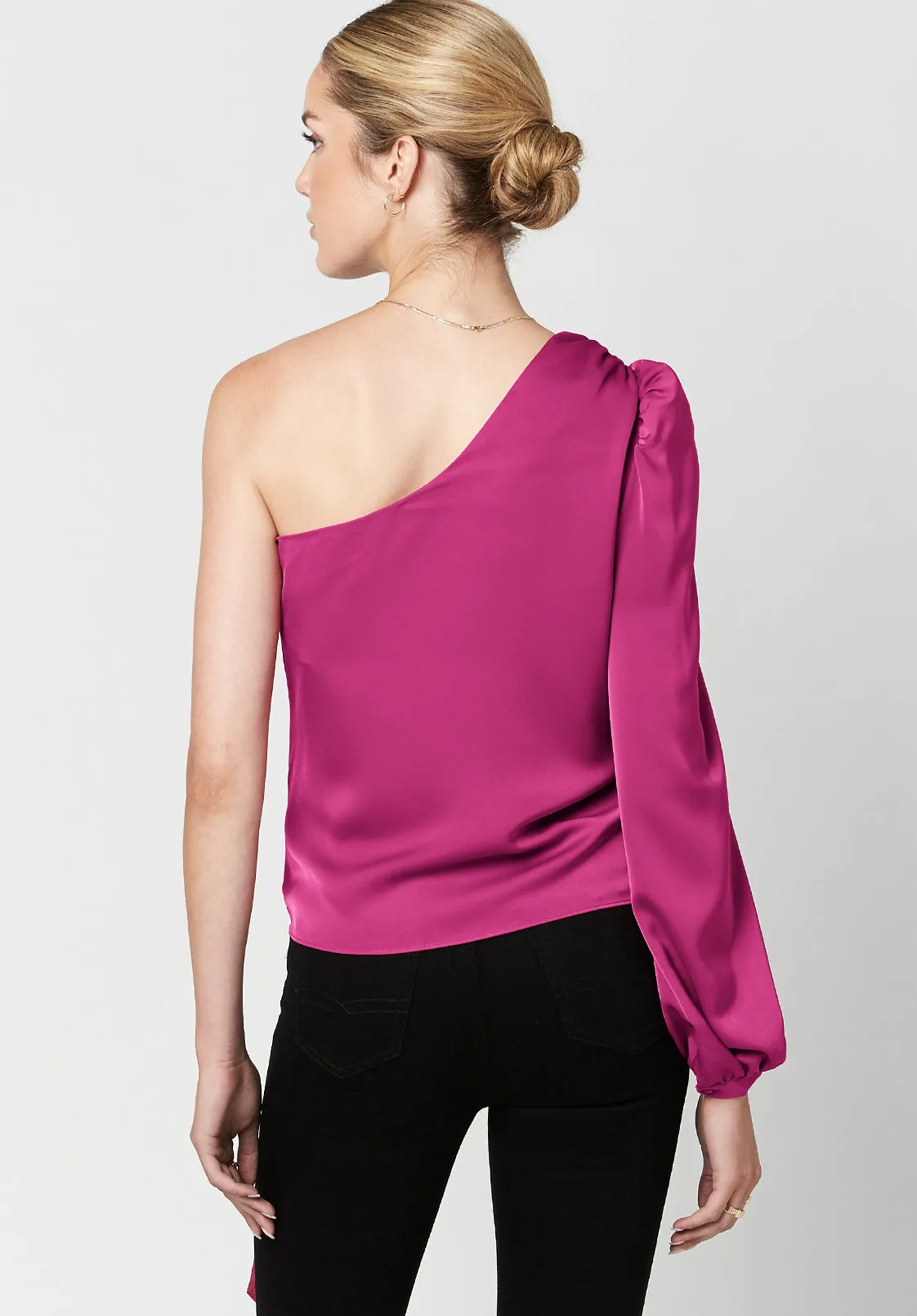 One Shoulder Mckay Blouse  - WT0595H