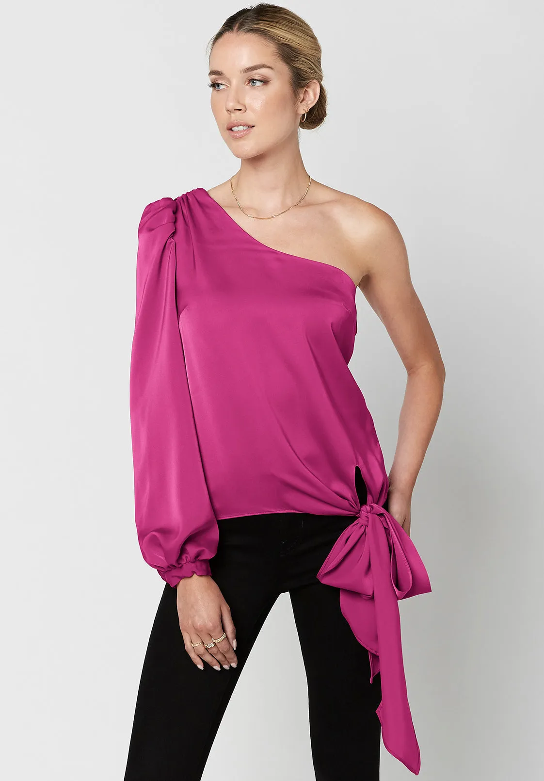 One Shoulder Mckay Blouse  - WT0595H