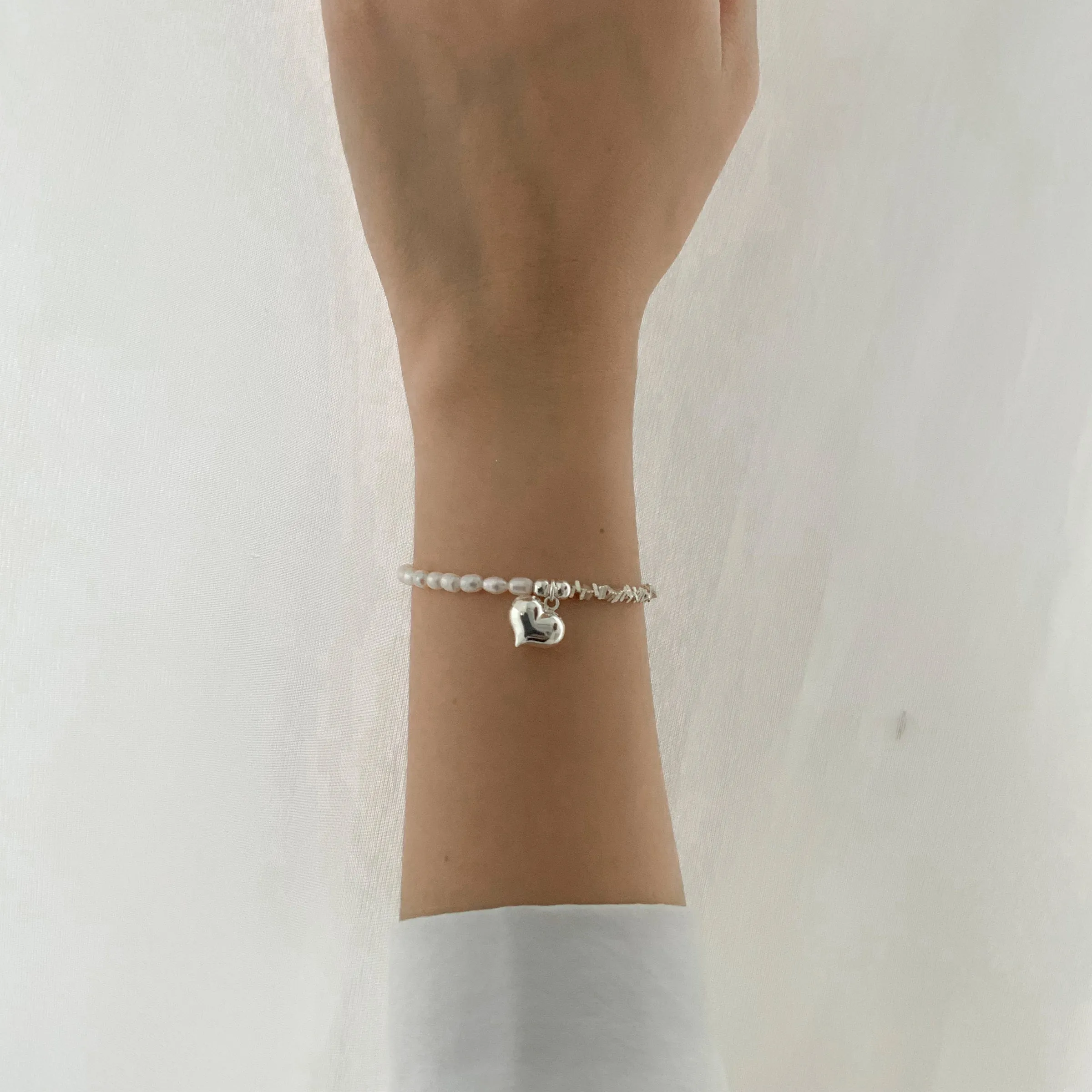 Pearl & Asymmetrical Cut Bracelet