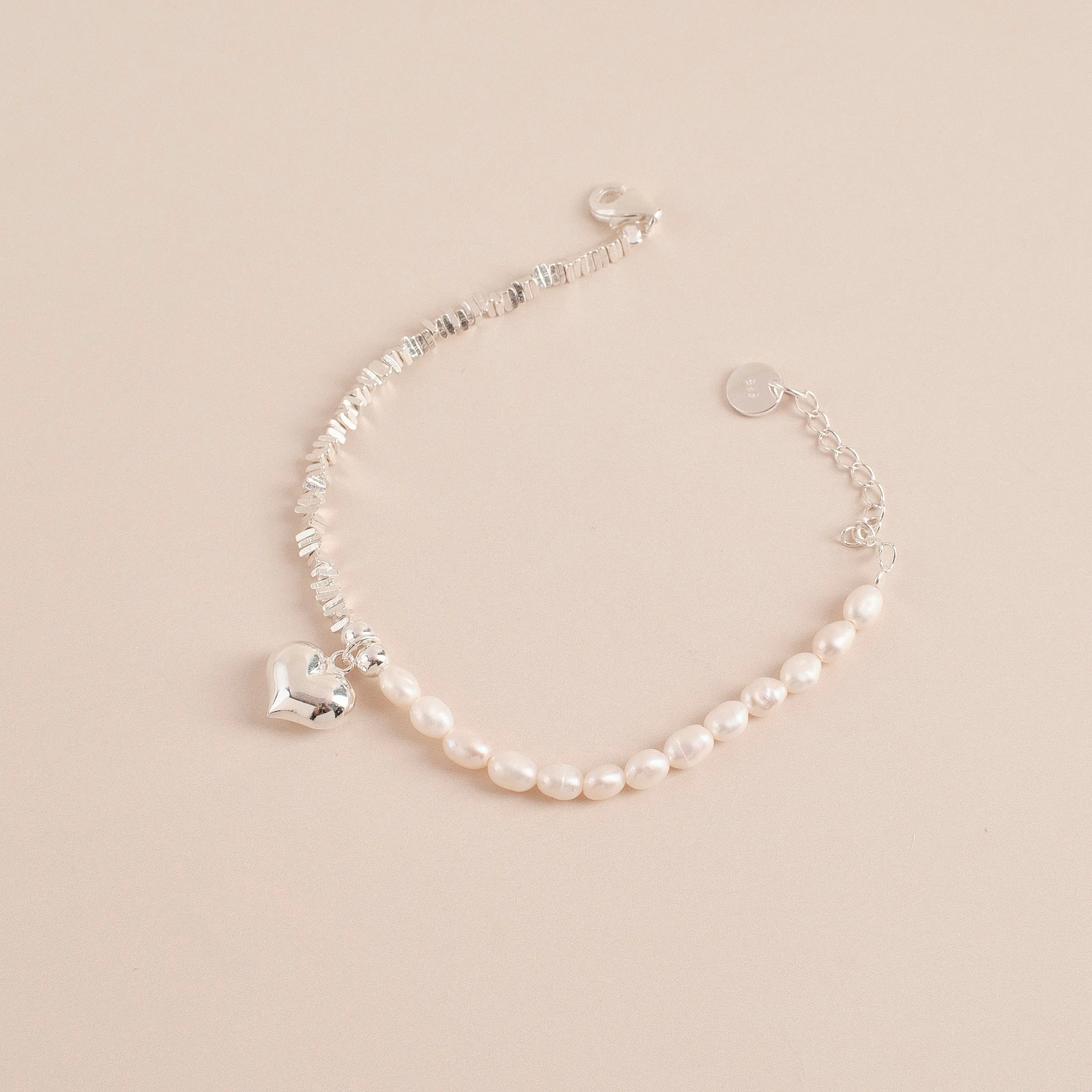 Pearl & Asymmetrical Cut Bracelet