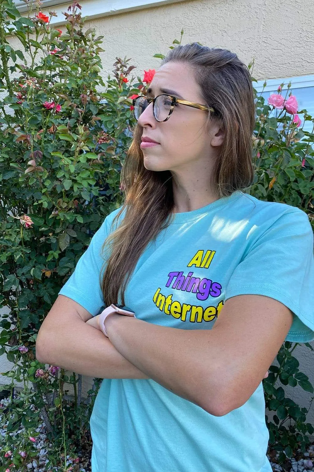 Rachel Ballinger 'All Things Internet' Light Green Shirt