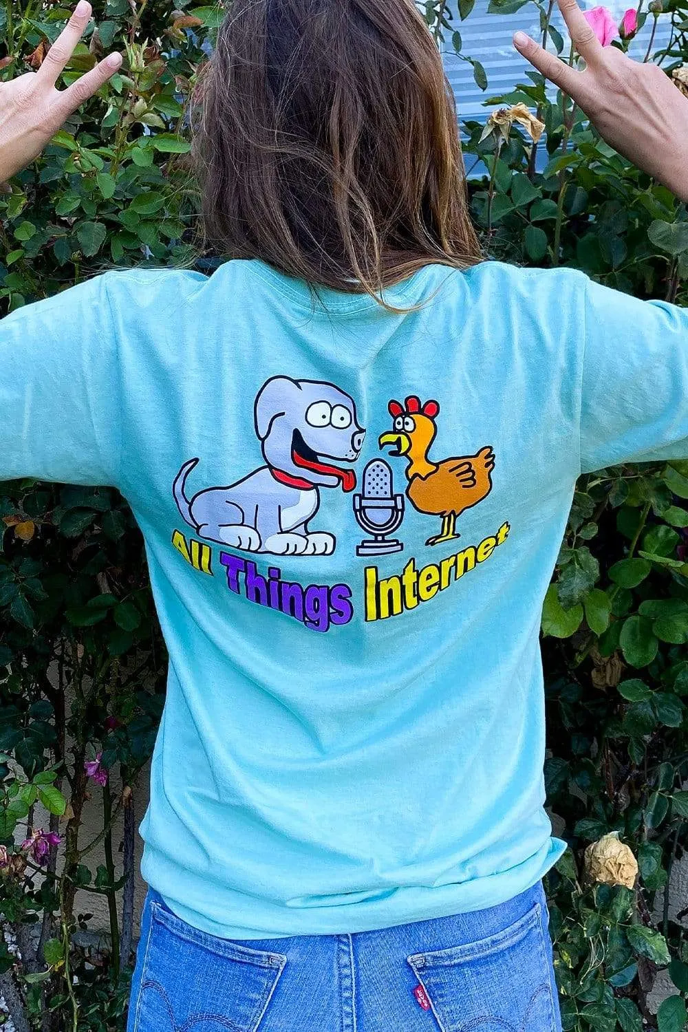 Rachel Ballinger 'All Things Internet' Light Green Shirt