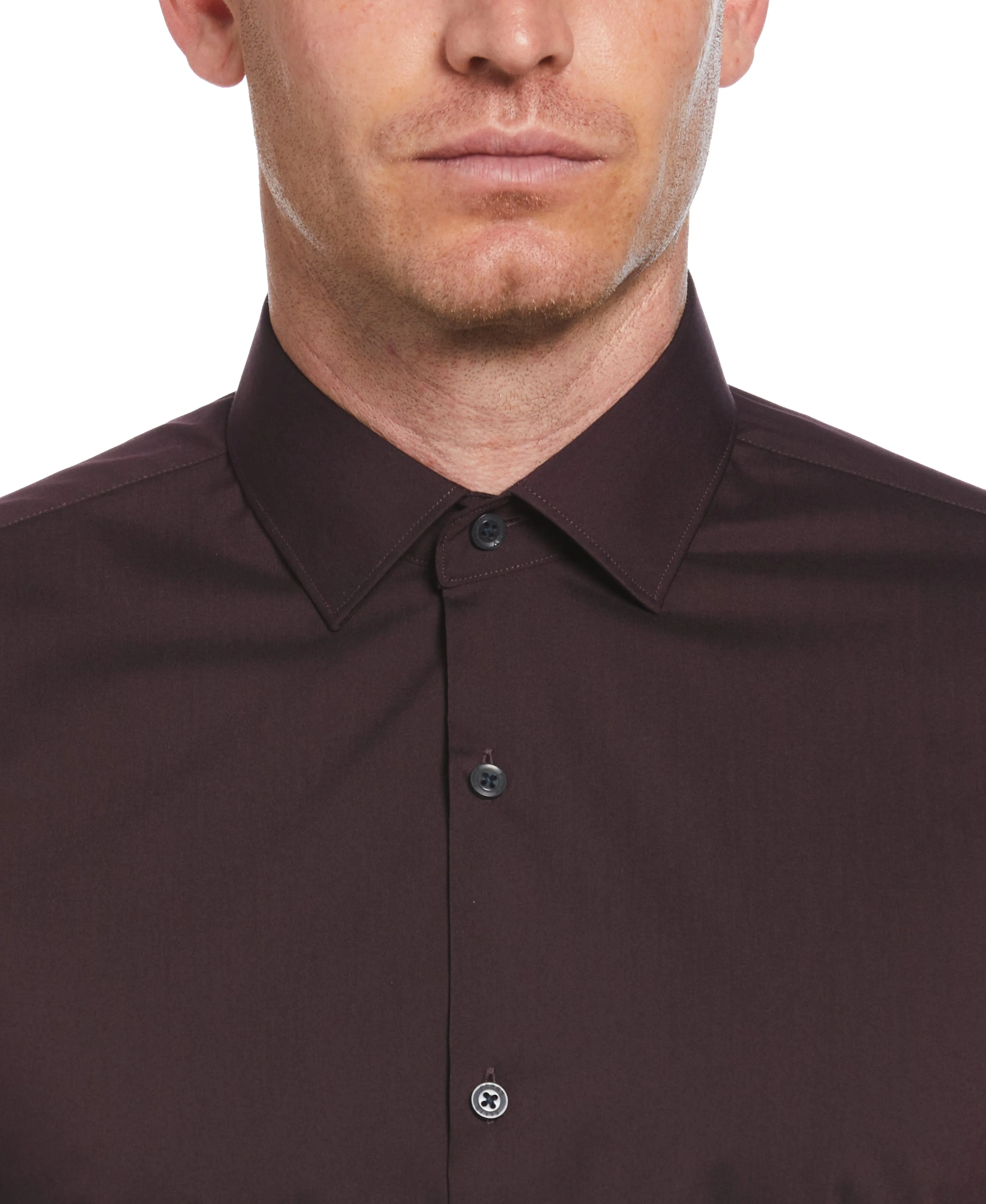 Slim Fit Solid Dress Shirt