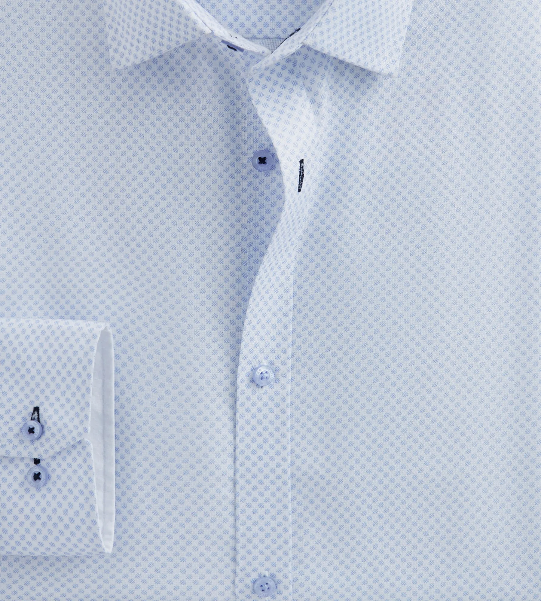 Slim Fit Stretch Dot Print Dress Shirt