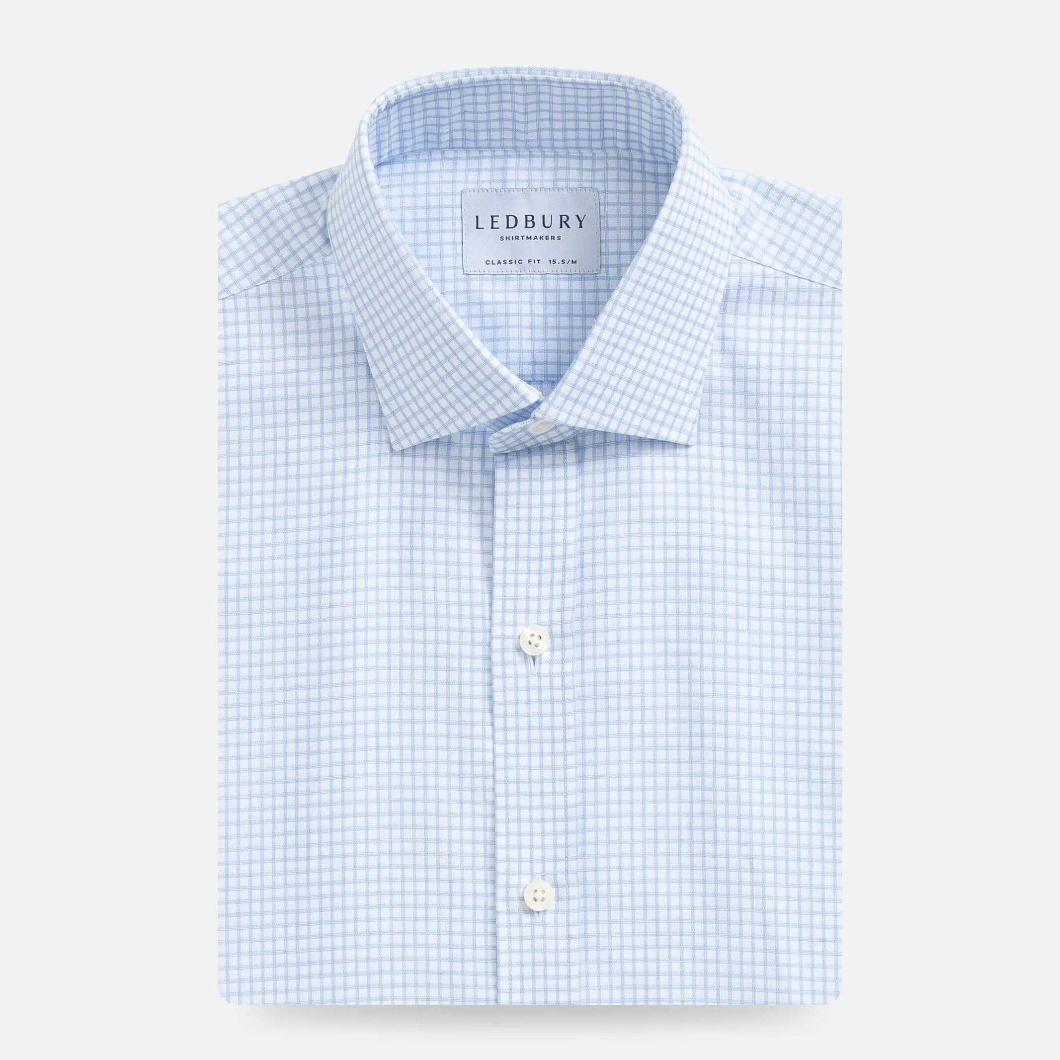 The Sky Blue Owen Check Custom Shirt