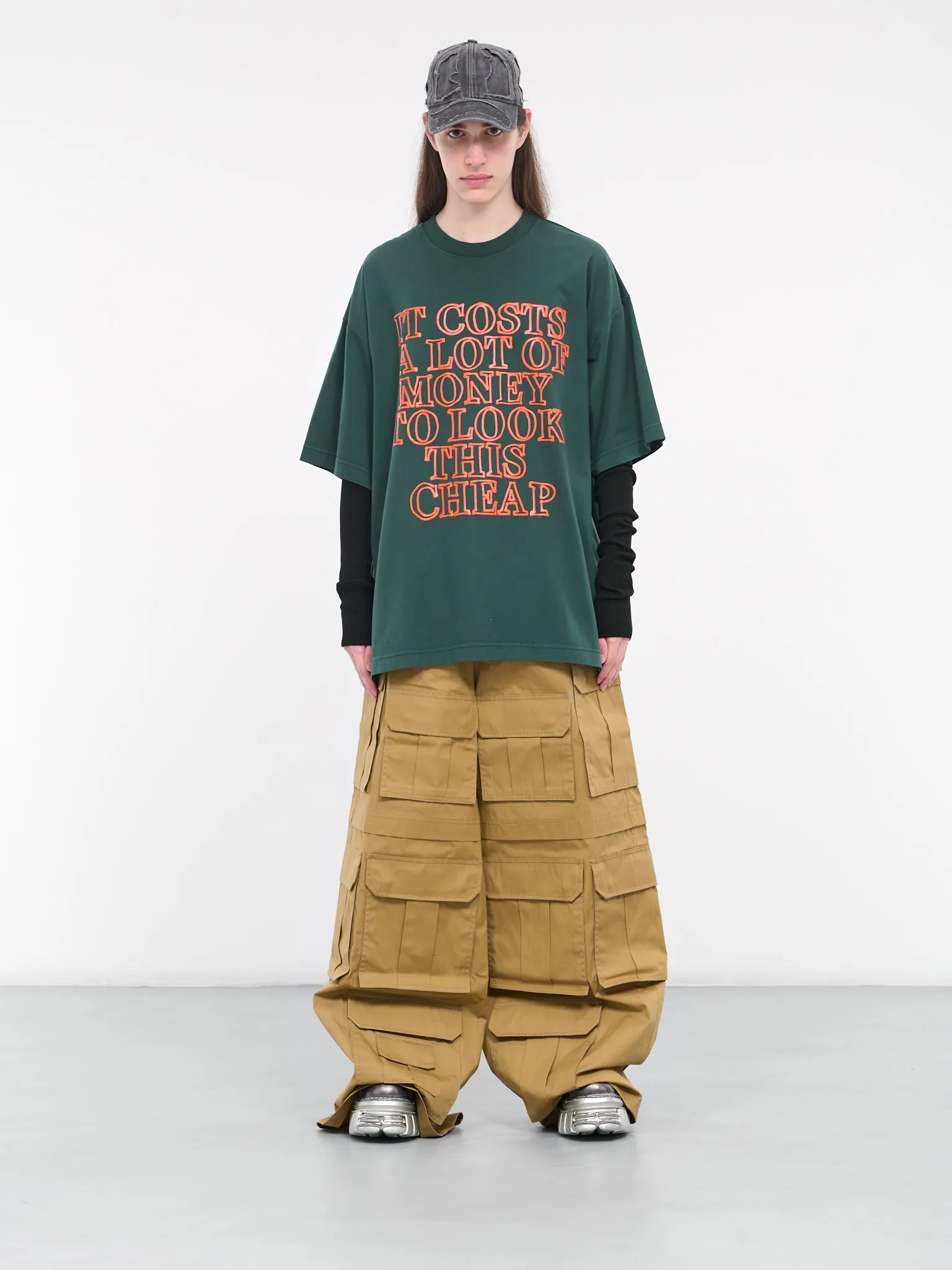 'Very Expensive' Oversized Tee (UE64TR180Z-GREEN)