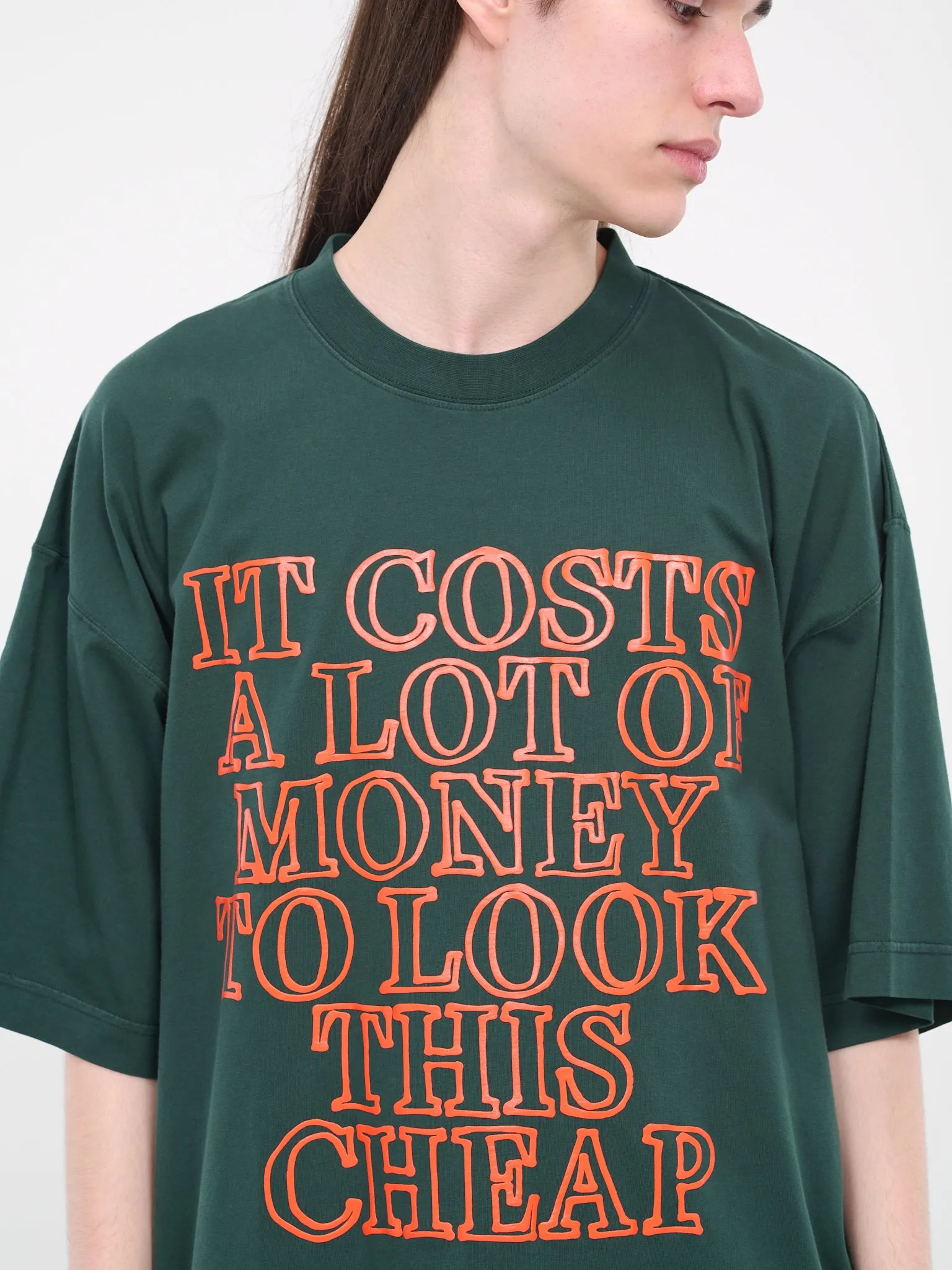 'Very Expensive' Oversized Tee (UE64TR180Z-GREEN)