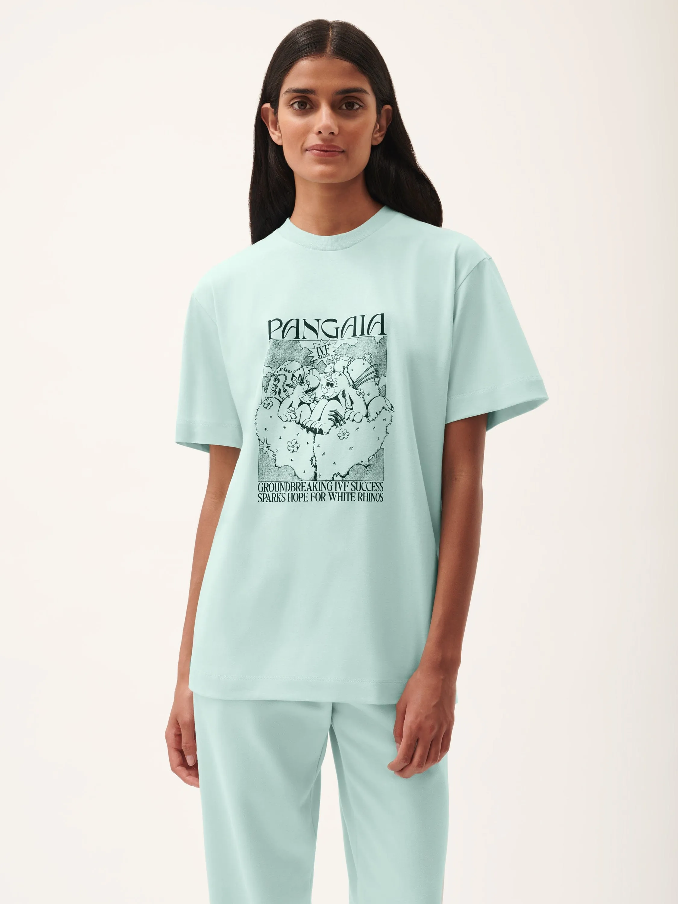 White Rhino Hope T-Shirt—reflect blue